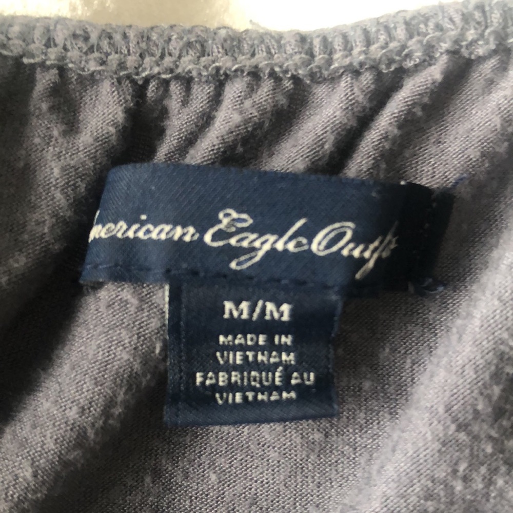 American eagle cream and grey top size medium - Picture 8 of 9